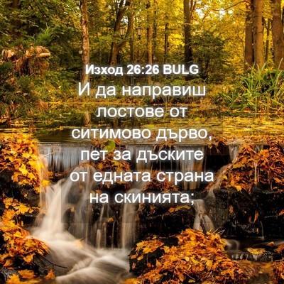 Picture 04 - Изход 26:26 BULG - И да направиш лостове от - Bible Verse Picture