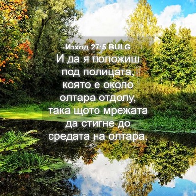Picture 04 - Изход 27:5 BULG - И да я положиш под - Bible Verse Picture