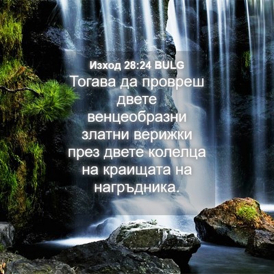 Picture 04 - Изход 28:24 BULG - Тогава да провреш двете - Bible Verse Picture