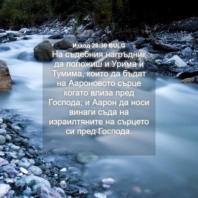 Picture 04 - Изход 28:30 BULG - На съдебния нагръдник да - Bible Verse Picture