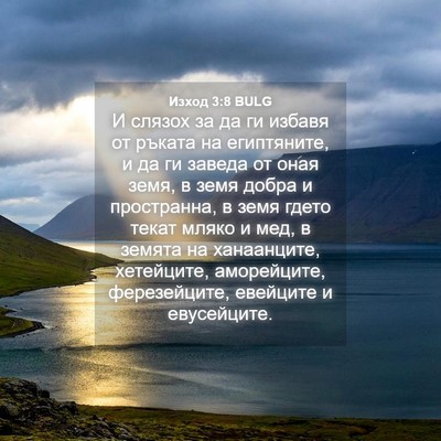 Picture 04 - Изход 3:8 BULG - И слязох за да ги избавя от - Bible Verse Picture