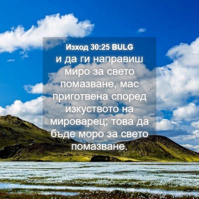 Picture 04 - Изход 30:25 BULG - и да ги направиш миро за - Bible Verse Picture