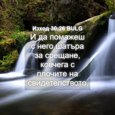 Picture 04 - Изход 30:26 BULG - И да помажеш с него шатъра - Bible Verse Picture