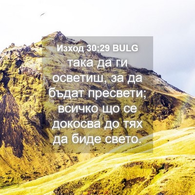 Picture 04 - Изход 30:29 BULG - така да ги осветиш, за да - Bible Verse Picture