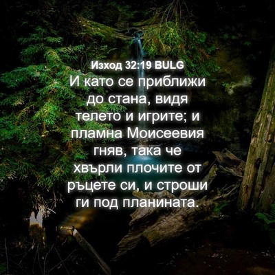 Picture 04 - Изход 32:19 BULG - И като се приближи до - Bible Verse Picture