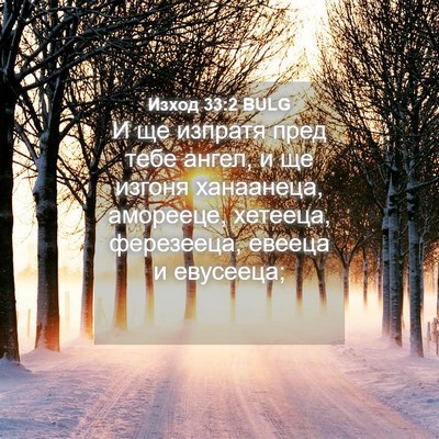 Picture 04 - Изход 33:2 BULG - И ще изпратя пред тебе - Bible Verse Picture