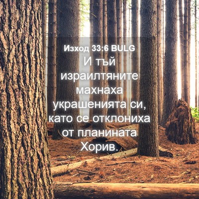Picture 04 - Изход 33:6 BULG - И тъй израилтяните махнаха - Bible Verse Picture