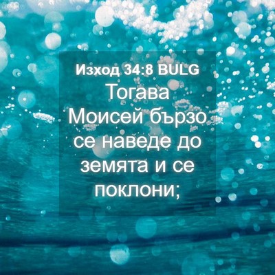 Picture 04 - Изход 34:8 BULG - Тогава Моисей бързо се - Bible Verse Picture