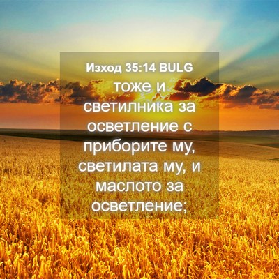 Picture 04 - Изход 35:14 BULG - тоже и светилника за - Bible Verse Picture