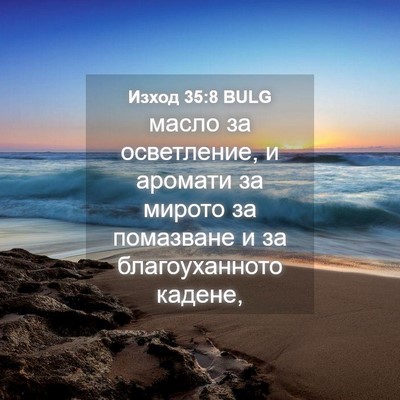 Picture 04 - Изход 35:8 BULG - масло за осветление, и - Bible Verse Picture