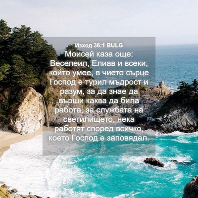 Picture 04 - Изход 36:1 BULG - Моисей каза още: Веселеил, - Bible Verse Picture