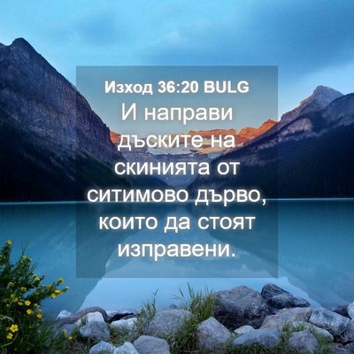 Picture 04 - Изход 36:20 BULG - И направи дъските на - Bible Verse Picture