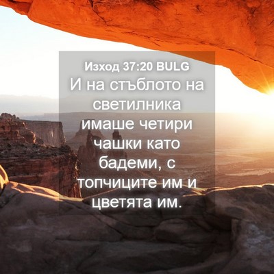 Picture 04 - Изход 37:20 BULG - И на стъблото на - Bible Verse Picture