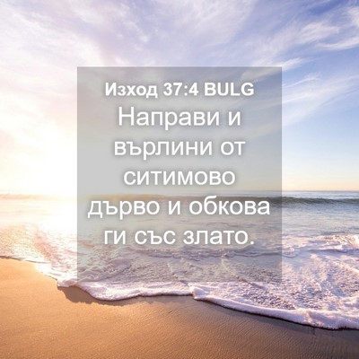 Picture 04 - Изход 37:4 BULG - Направи и върлини от - Bible Verse Picture
