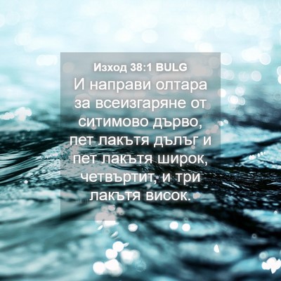 Picture 04 - Изход 38:1 BULG - И направи олтара за - Bible Verse Picture