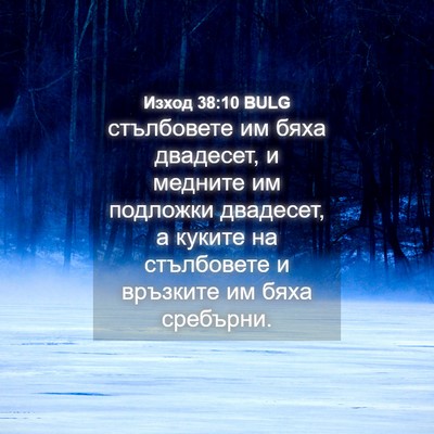 Picture 04 - Изход 38:10 BULG - стълбовете им бяха - Bible Verse Picture