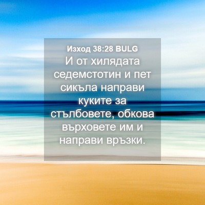Picture 04 - Изход 38:28 BULG - И от хилядата седемстотин - Bible Verse Picture