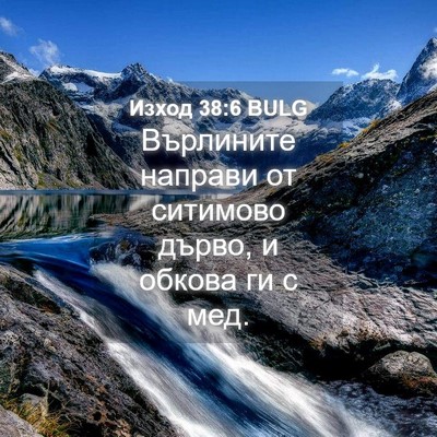 Picture 04 - Изход 38:6 BULG - Върлините направи от - Bible Verse Picture