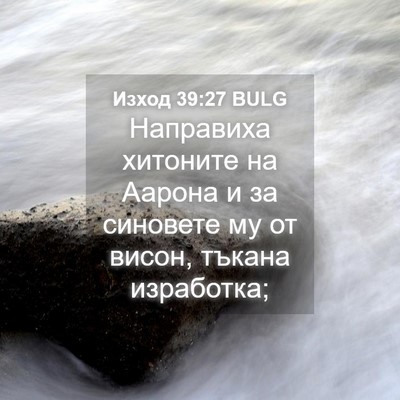 Picture 04 - Изход 39:27 BULG - Направиха хитоните на - Bible Verse Picture