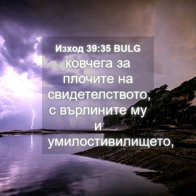 Picture 04 - Изход 39:35 BULG - ковчега за плочите на - Bible Verse Picture