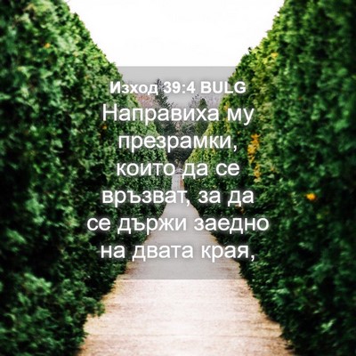 Picture 04 - Изход 39:4 BULG - Направиха му презрамки, - Bible Verse Picture