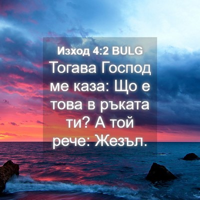 Picture 04 - Изход 4:2 BULG - Тогава Господ ме каза: Що е - Bible Verse Picture