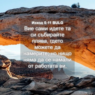 Picture 04 - Изход 5:11 BULG - Вие сами идете та си - Bible Verse Picture