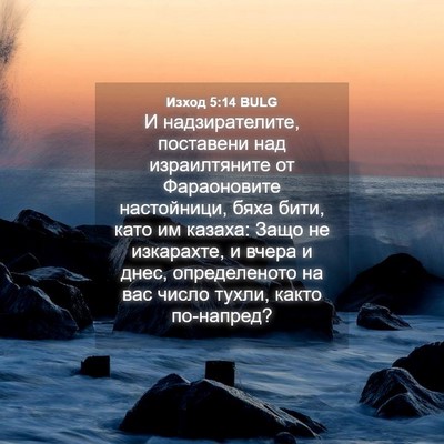 Picture 04 - Изход 5:14 BULG - И надзирателите, поставени - Bible Verse Picture