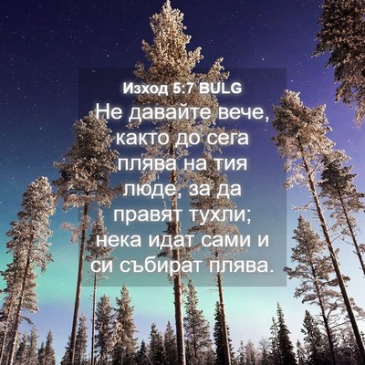 Picture 04 - Изход 5:7 BULG - Не давайте вече, както до - Bible Verse Picture