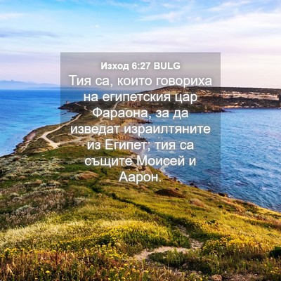 Picture 04 - Изход 6:27 BULG - Тия са, които говориха на - Bible Verse Picture