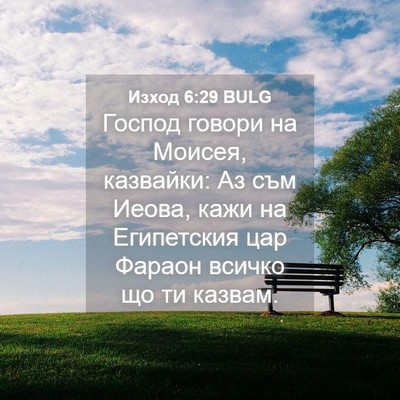 Picture 04 - Изход 6:29 BULG - Господ говори на Моисея, - Bible Verse Picture