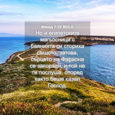 Picture 04 - Изход 7:22 BULG - Но и египетските - Bible Verse Picture