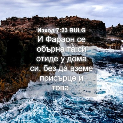 Picture 04 - Изход 7:23 BULG - И Фараон се обърна та си - Bible Verse Picture