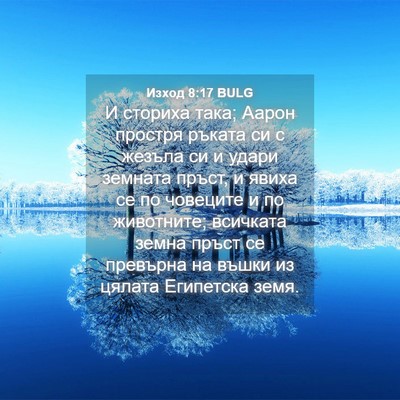 Picture 04 - Изход 8:17 BULG - И сториха така; Аарон - Bible Verse Picture