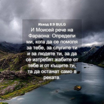 Picture 04 - Изход 8:9 BULG - И Моисей рече на Фараона: - Bible Verse Picture