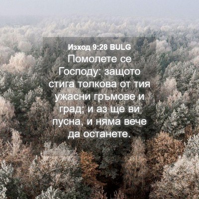 Picture 04 - Изход 9:28 BULG - Помолете се Господу: - Bible Verse Picture