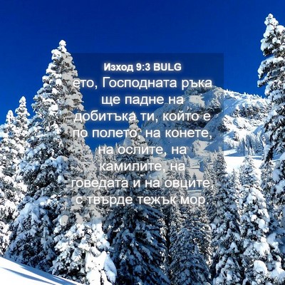 Picture 04 - Изход 9:3 BULG - ето, Господната ръка ще - Bible Verse Picture
