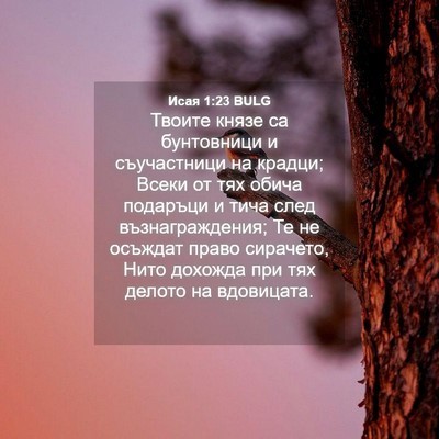 Picture 04 - Исая 1:23 BULG - Твоите князе са бунтовници - Bible Verse Picture