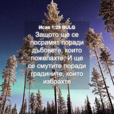 Picture 04 - Исая 1:29 BULG - Защото ще се посрамят - Bible Verse Picture