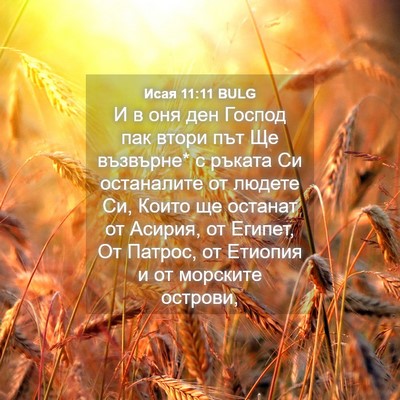 Picture 04 - Исая 11:11 BULG - И в оня ден Господ пак - Bible Verse Picture