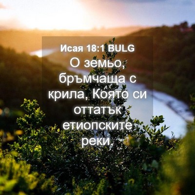 Picture 04 - Исая 18:1 BULG - О земьо, бръмчаща с крила, - Bible Verse Picture