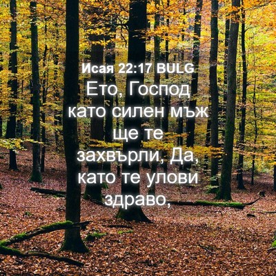 Picture 04 - Исая 22:17 BULG - Ето, Господ като силен мъж - Bible Verse Picture