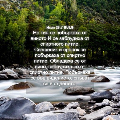 Picture 04 - Исая 28:7 BULG - Но тия се побъркаха от - Bible Verse Picture
