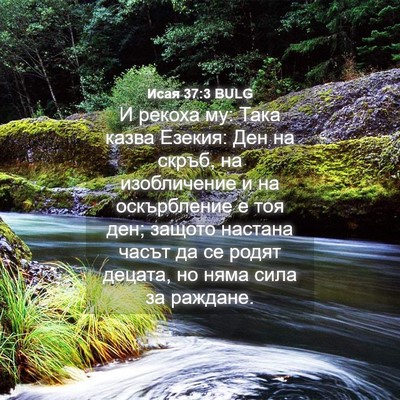 Picture 04 - Исая 37:3 BULG - И рекоха му: Така казва - Bible Verse Picture