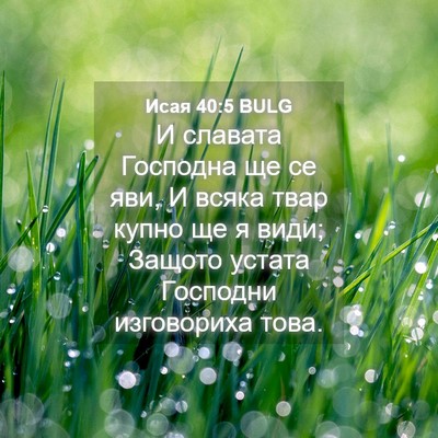 Picture 04 - Исая 40:5 BULG - И славата Господна ще се - Bible Verse Picture
