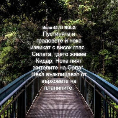 Picture 04 - Исая 42:11 BULG - Пустинята и градовете й - Bible Verse Picture
