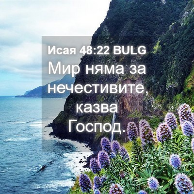 Picture 04 - Исая 48:22 BULG - Мир няма за нечестивите, - Bible Verse Picture