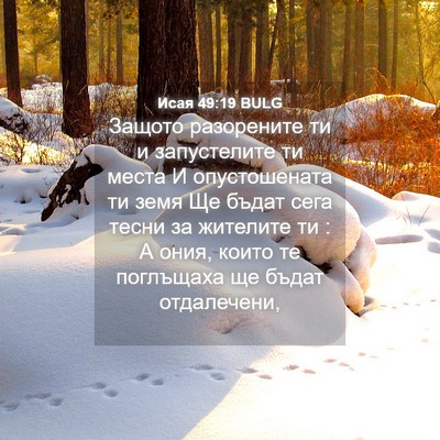 Picture 04 - Исая 49:19 BULG - Защото разорените ти и - Bible Verse Picture