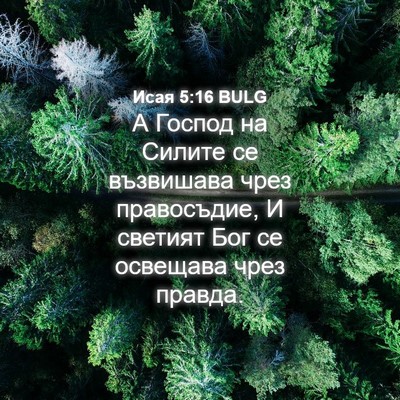 Picture 04 - Исая 5:16 BULG - А Господ на Силите се - Bible Verse Picture