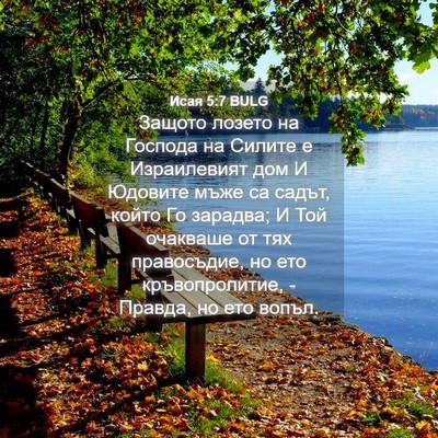 Picture 04 - Исая 5:7 BULG - Защото лозето на Господа - Bible Verse Picture